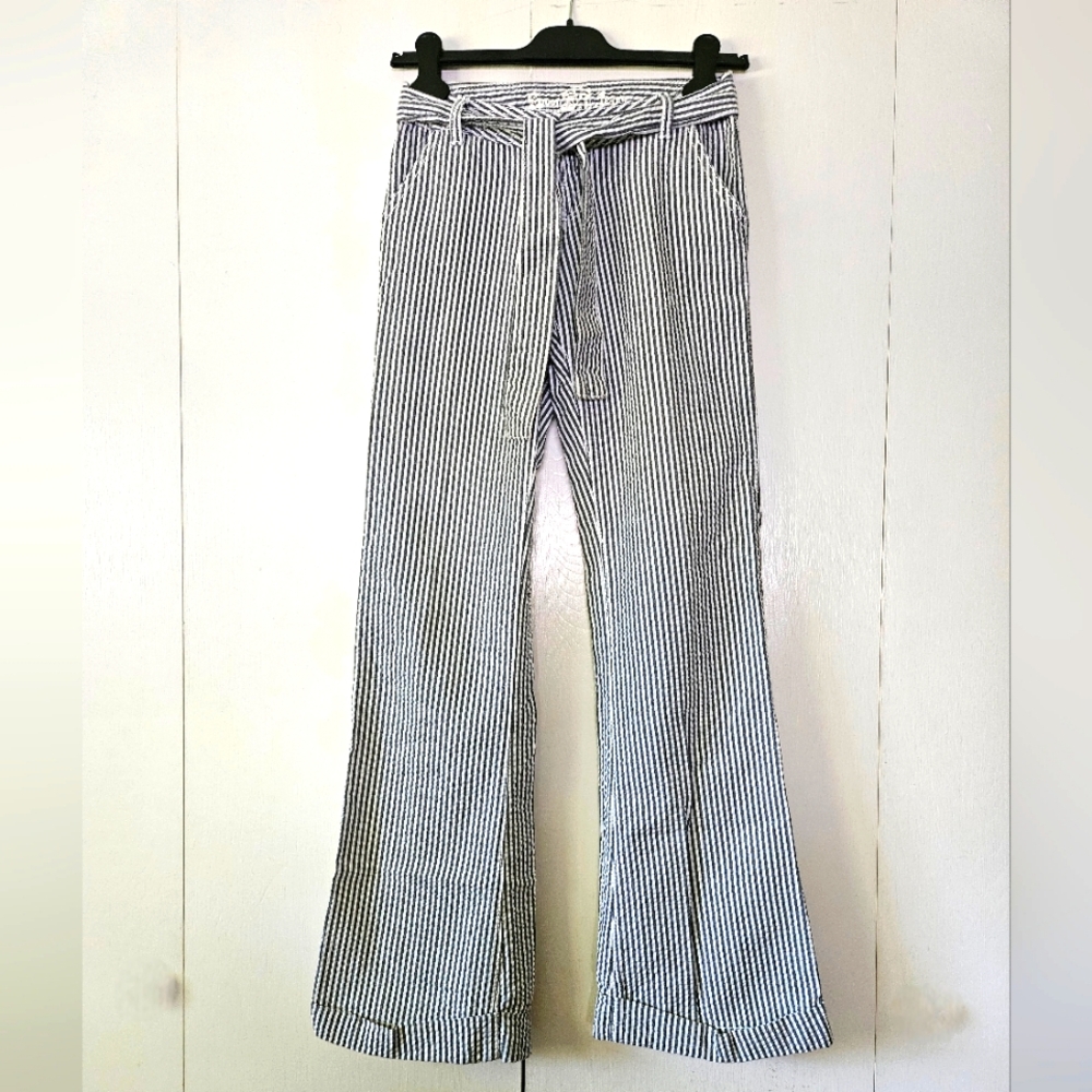 Spoon Jeans Charcoal and White Pinstripe Trouser Size 1